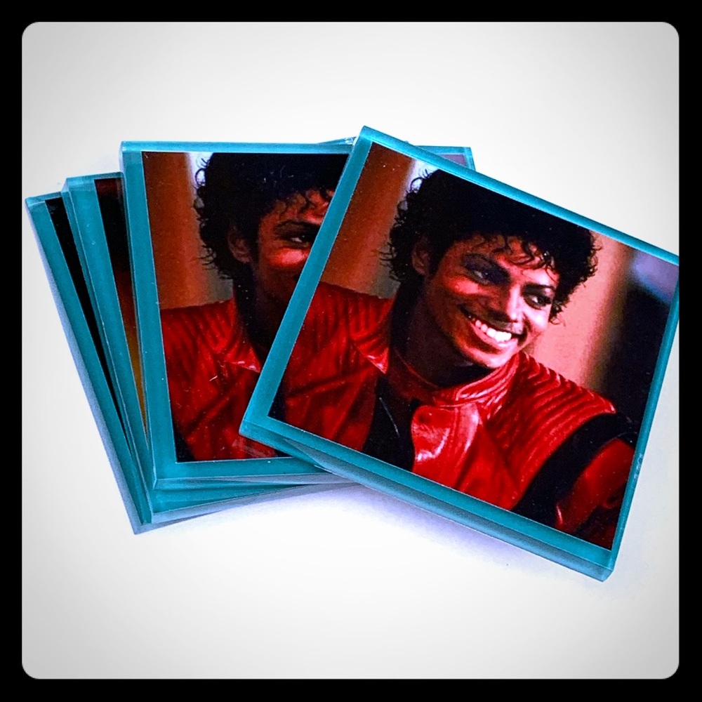 Michael Jackson  Glass Coasters